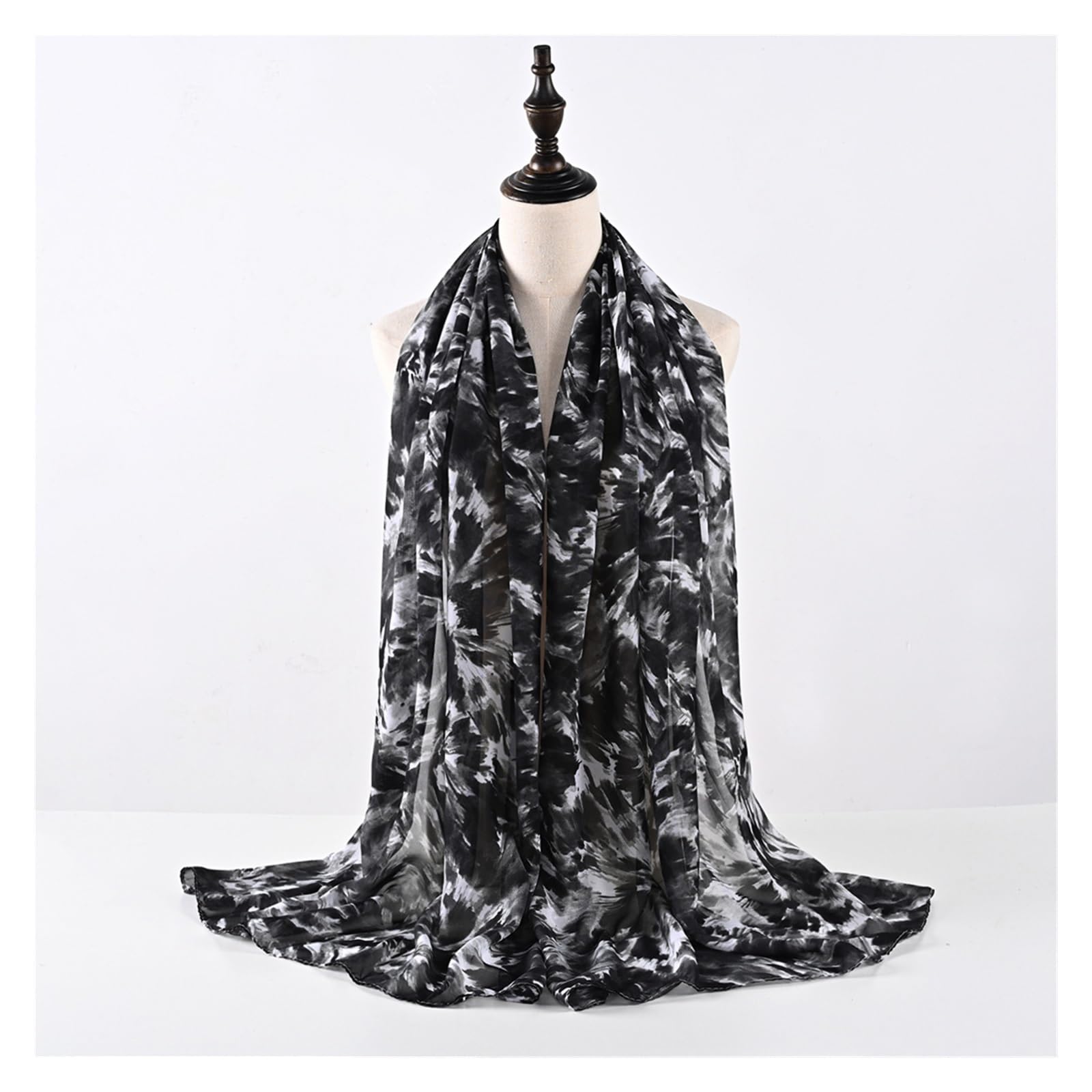 Foulard Chaud for Femmes, écharpe en Soie décorative, écharpe d'automne et d'hiver(Argento)