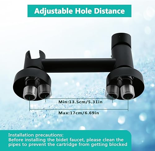 Miniatura 8 de BARROCK Pulverizador de bidé de agua caliente para inodoro con válvula de mezcla de latón caliente y fría, juego de accesorios de pulverización de