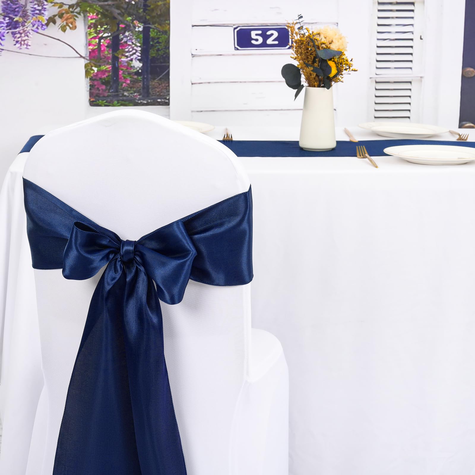 WedDecor Raso Runner da Tavolo per Banchetto Nuziale
