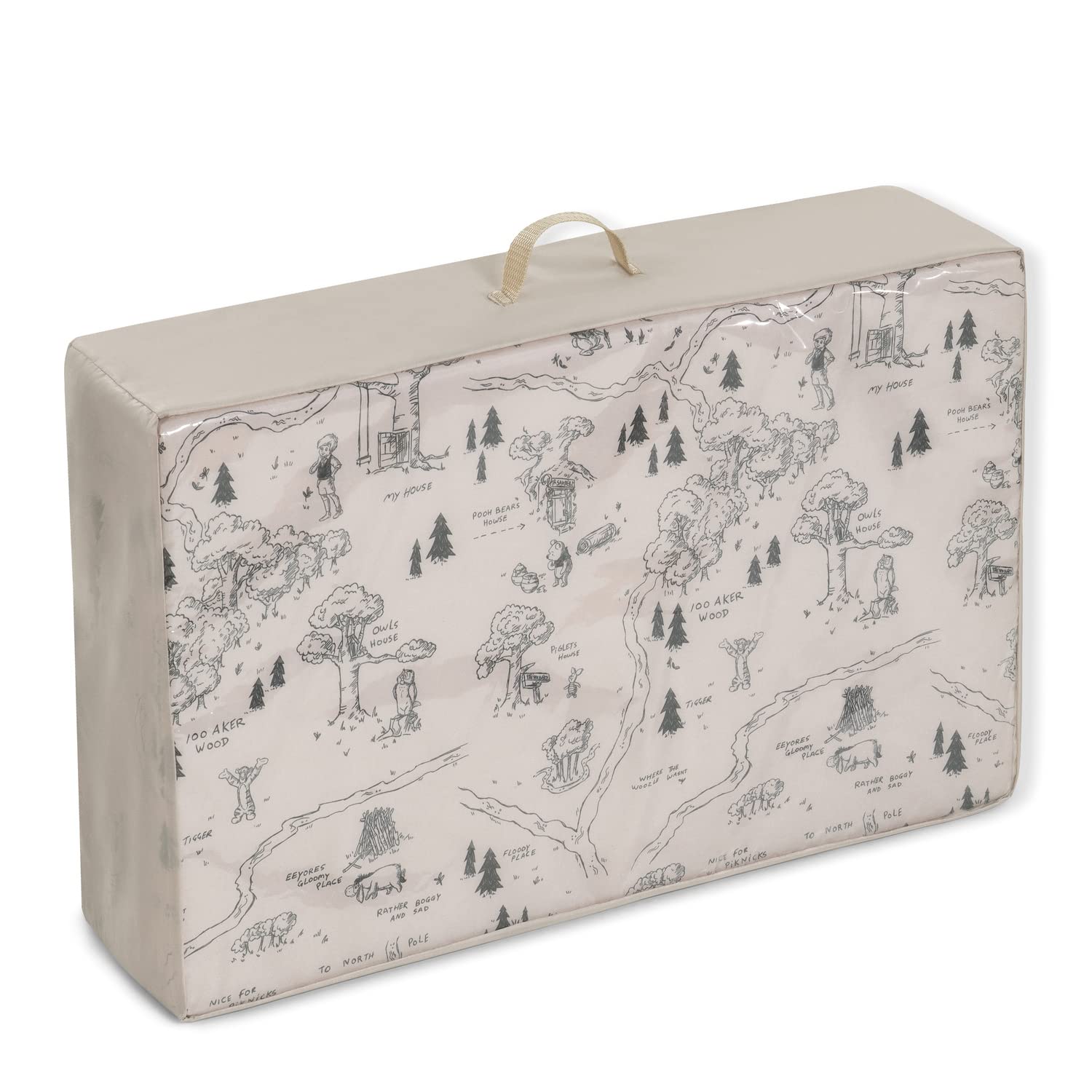 hauck Sleeper Disney Materassino da Viaggio Pieghevole 120x60x5 cm con Borsa di Trasporto Compatibile con Lettino Dream N Play Plus, Sleep N Play Go Plus, Play N Relax Center - Winnie the Pooh Beige