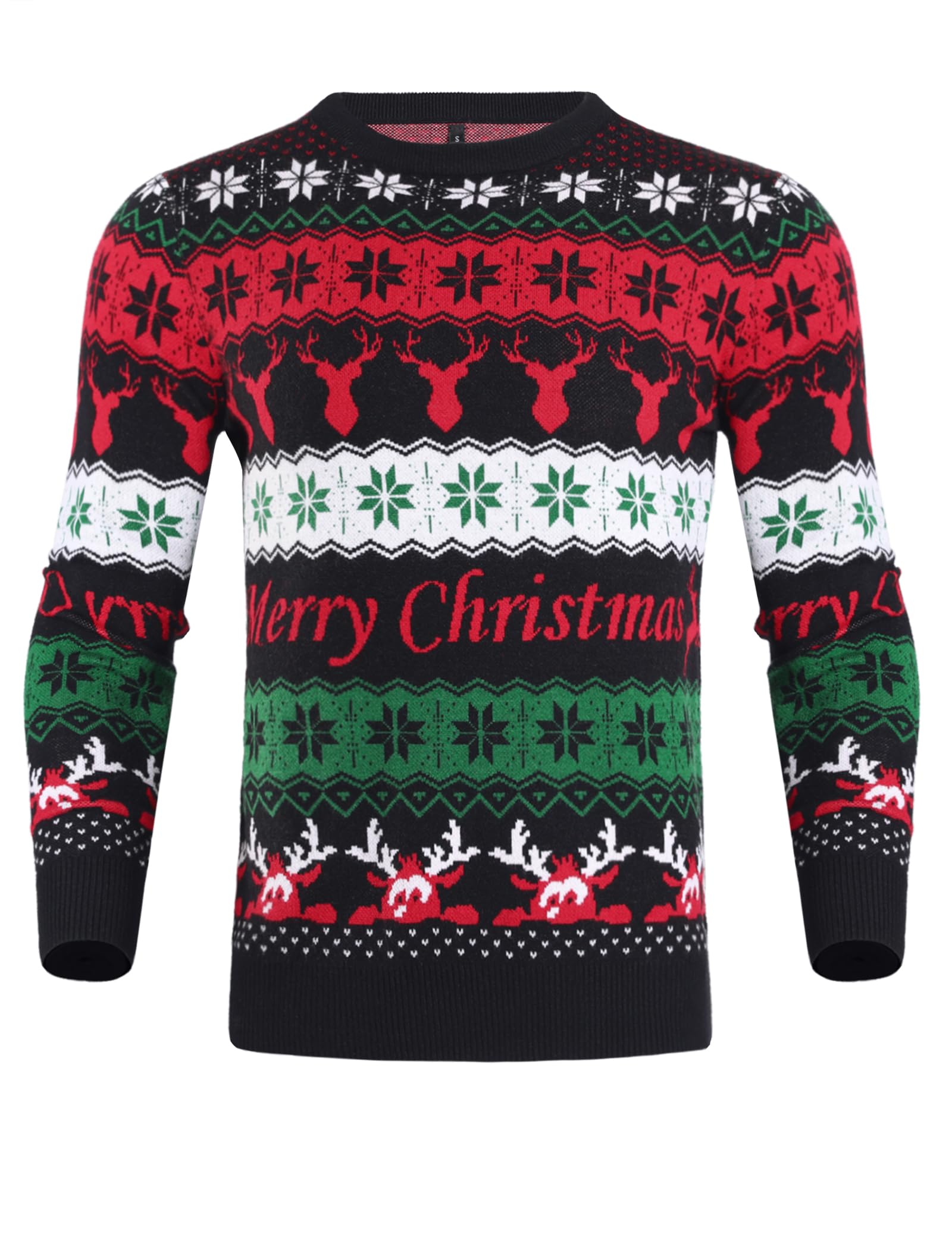 iClosam Suéter de Navidad Hombre Mujer Cuello Redondo Esencial Navideño Pullover de Punto Jersey Sudaderas Sweater Invierno