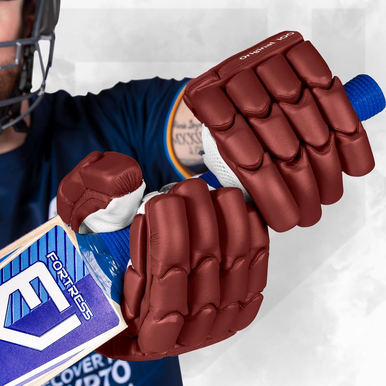 Fortress Original 100 Colored Batting Gloves - Premium Cricket Batting Gloves | Superior Grip | Unmatched Ventilation | 5 Colours Available