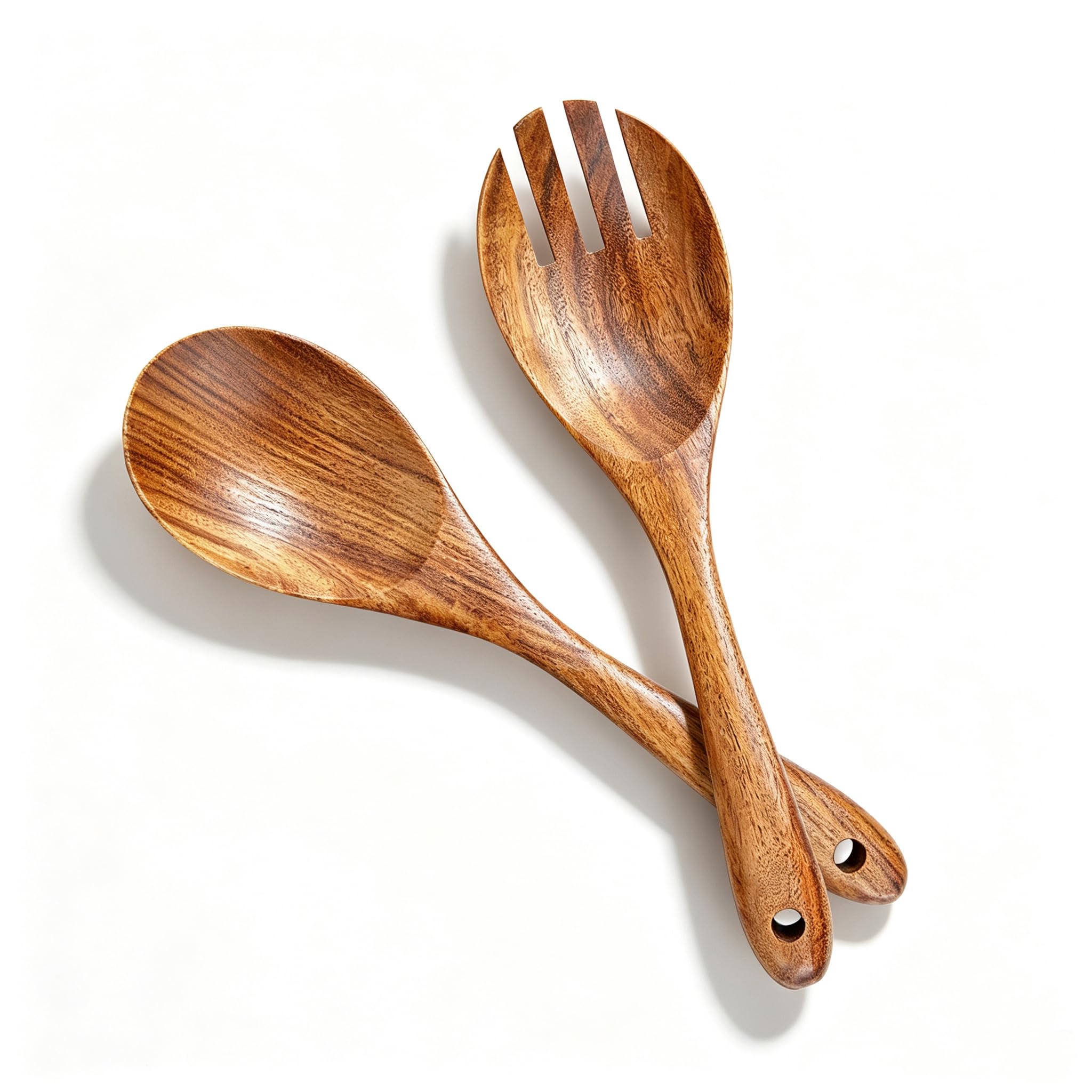 Acacia Wood Salad Tongs - 2 Piece Set -1