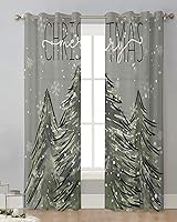 Vista 13 de Cortinas traslúcidas de Navidad de 63 pulgadas de largo, juego de 2 paneles de cortinas para cocina, dormitorio, sala de estar, pasillo, puerta