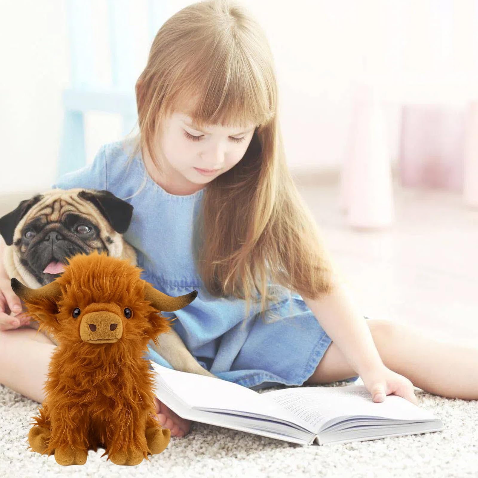 Highland Cow Teddy, Brown Highland Cow Plush Toy - Image 4