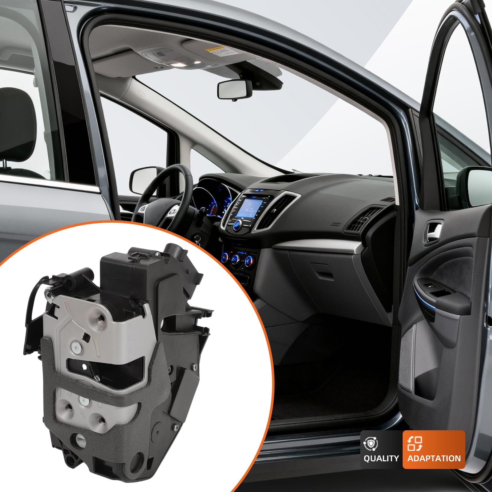 Attuatore serratura porta meccanismo serratura anteriore destro compatibile con Fiesta Attuatore serratura porta compatibile con Transit Connect Courier Focus C-max AM5AU21812BF