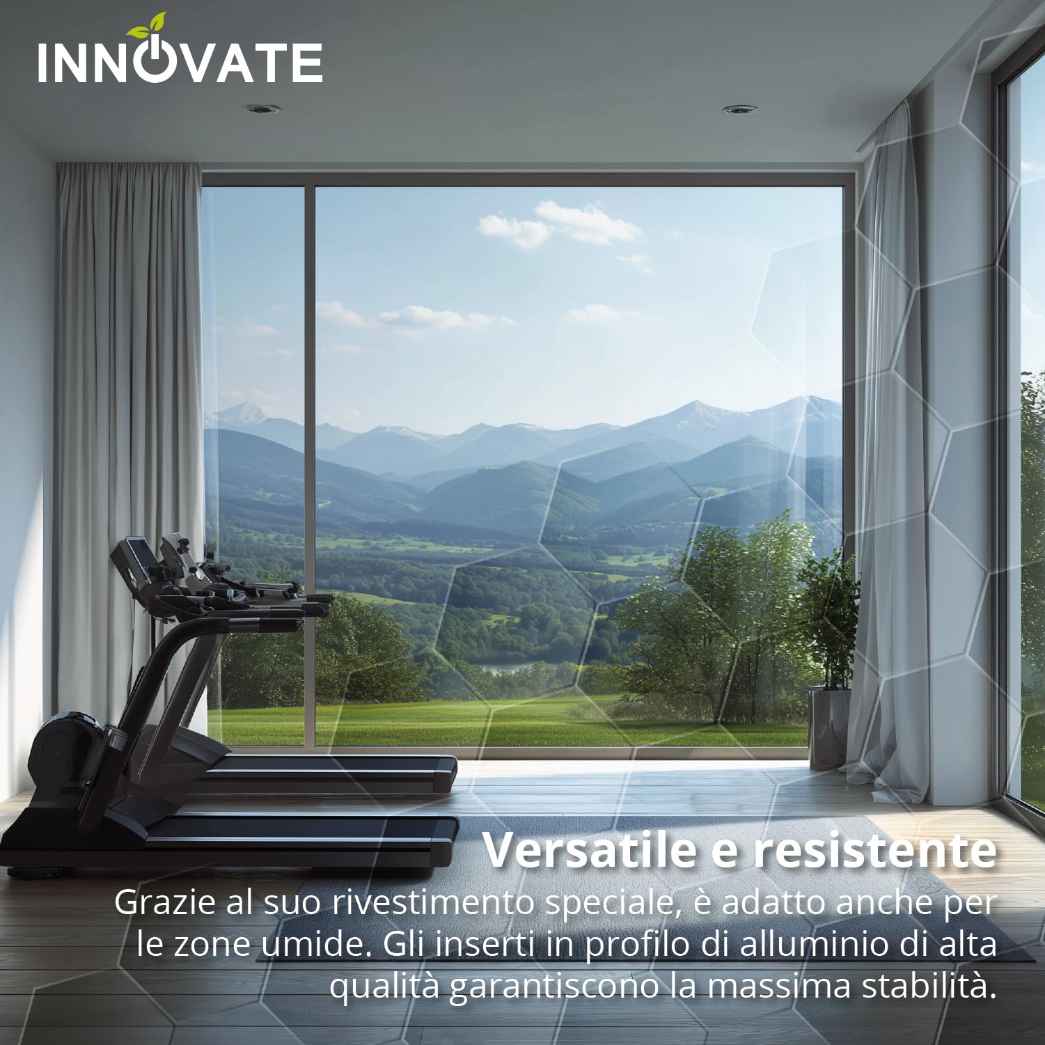 INNOVATE Binario tenda soffitto Cartongesso [incl. copertine e inserti] Profilo alluminio per LED striscia e Tende per interni I Bastone tenda Cucina bagno salotto Bastoni tende (1 Binario, 200 cm)