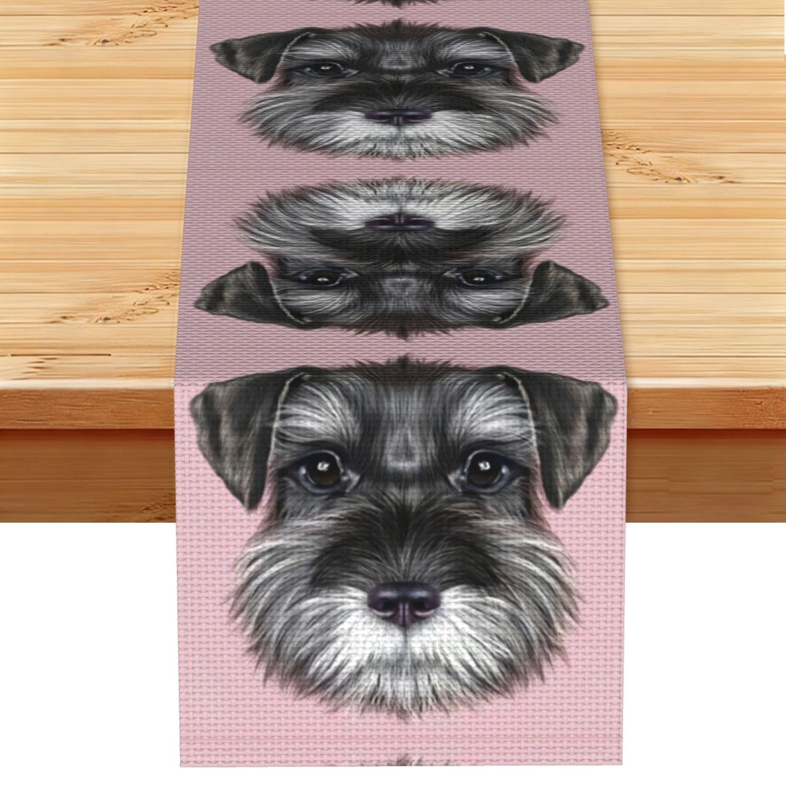 Dog Linen Feel Table Runner Wedding Party Home Decoration