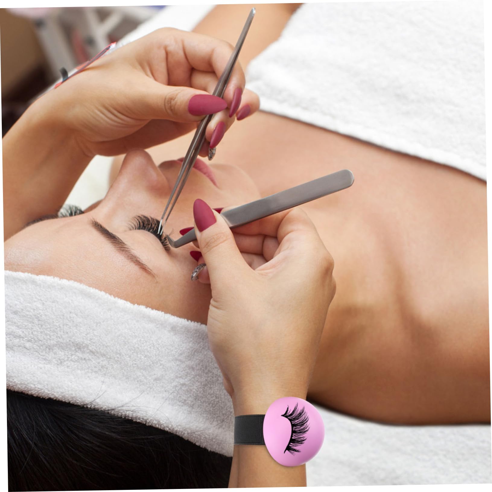 DOITOOL 5 Set Di Extension Per Ciglia Con Cinturino Da Polso Palette Portatile Per Ciglia Per Salone/scuola Di Cosmetologia