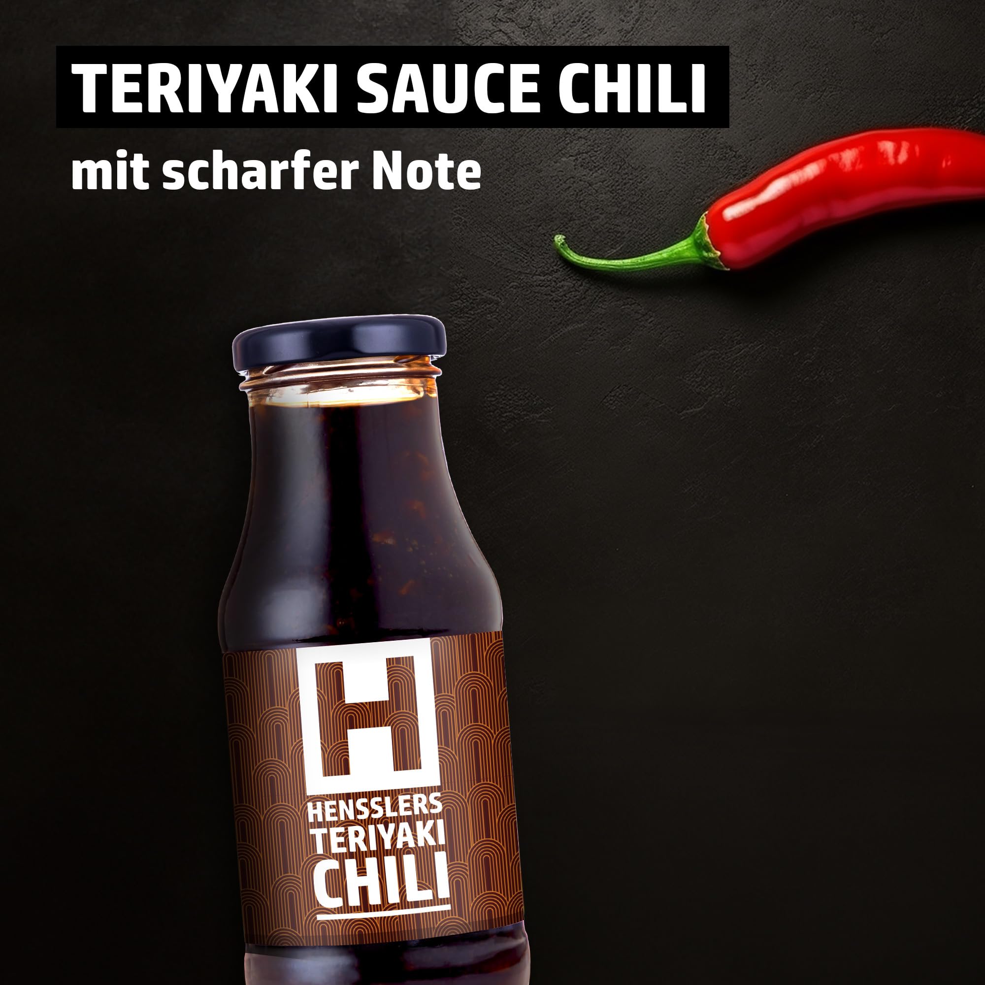 HENSSLERS Teriyaki 3er Mix in Classic, Chili und Knoblauch zum Braten, Kochen und Grillen, 3 x 240 ml