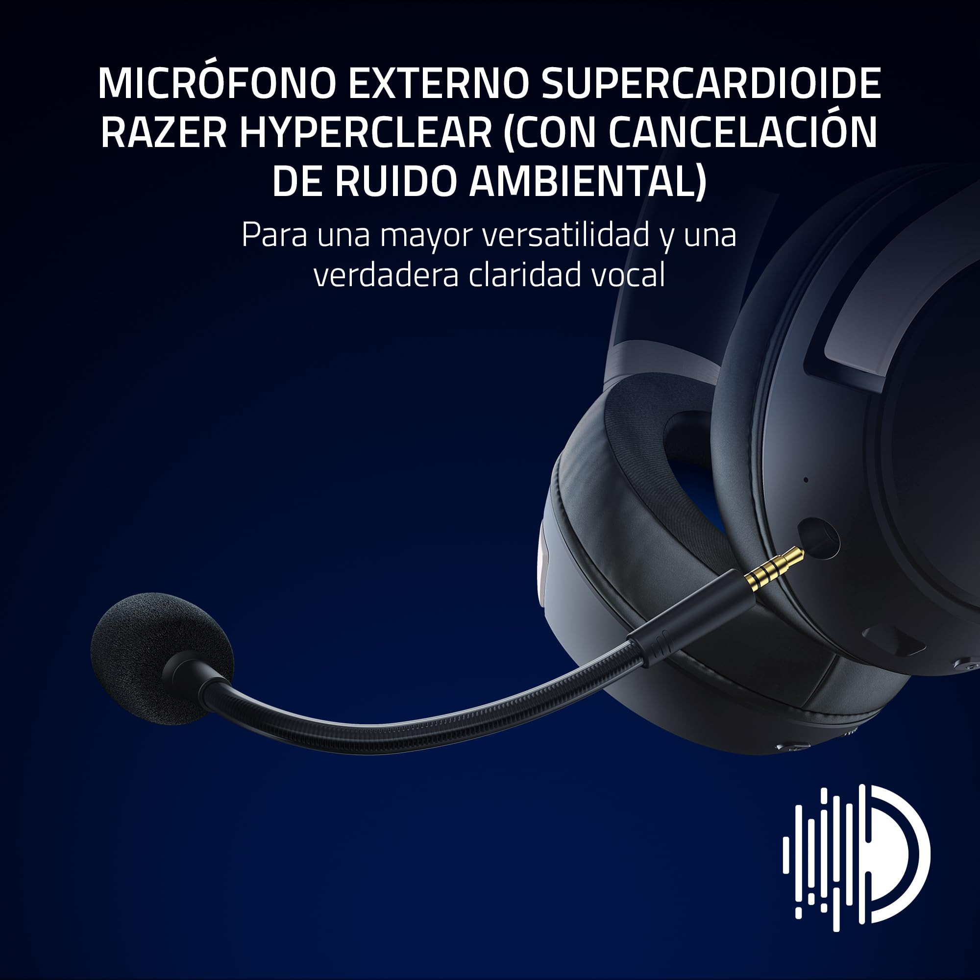 Razer Kaira HyperSpeed (con Licencia Playstation) - Auriculares inalámbricos de Juego para Playstation - 2,4 HyperSpeed y Bluetooth (Triforce 50mm, micrófono HyperClear, multiplataforma) Blanco