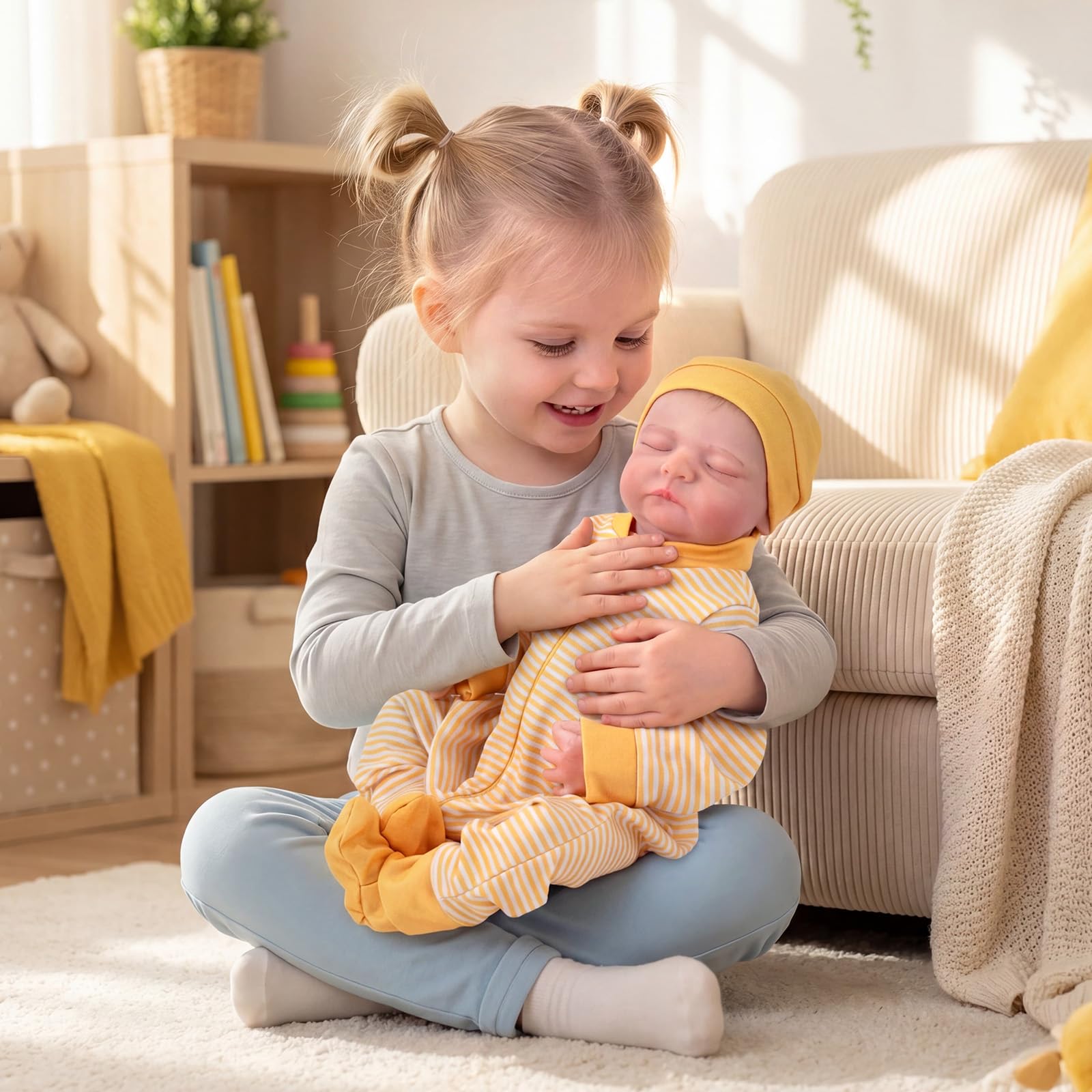 BABESIDE Reborn-Baby Junge – 20 Zoll weiche, Lebensechte Babypuppen, Vollvin-ylkörper, Real Reborn Puppe, Schlafender Junge, mit Geschenkbox für Kinder ab 3 Jahren
