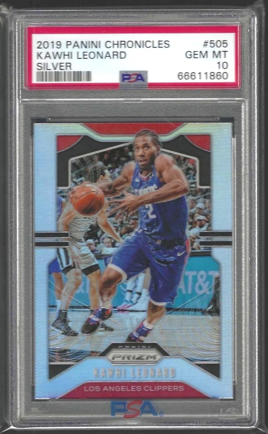 Kawhi Leonard 2019-20 Panini Chronicles Prizm Update Silver #505 Psa 10 Gem Mint - Basketball Cards
