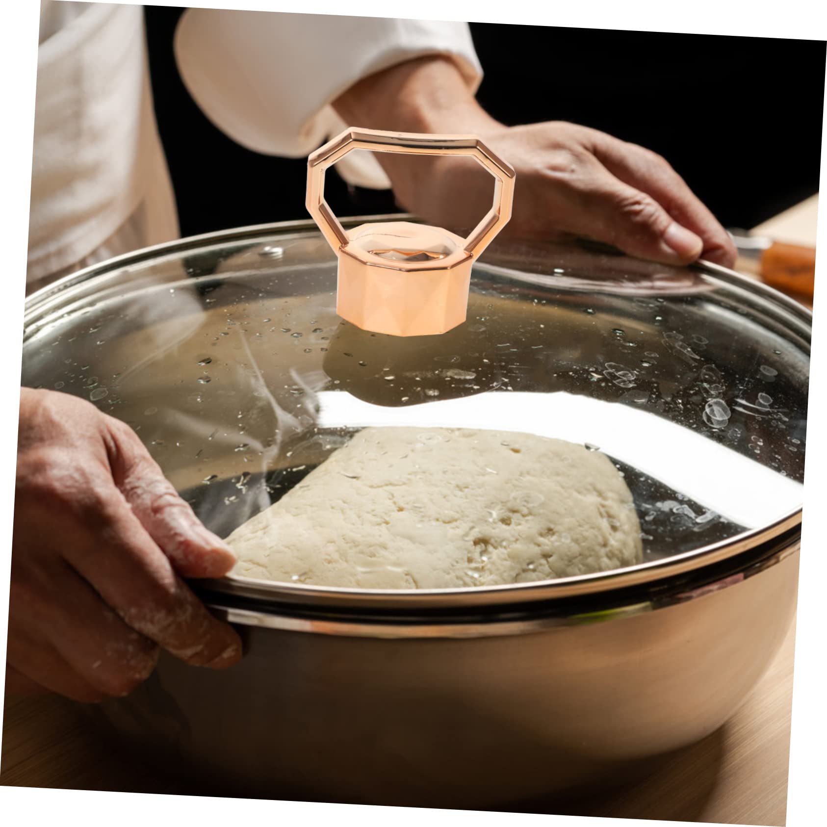 6 Pièces Boutons De Couvercles De Pot En Acier Inoxydable, 2 Styles