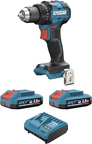 Perceuse-visseuse sans fil Erbauer 18V ERI1096DDH 2x2Ah