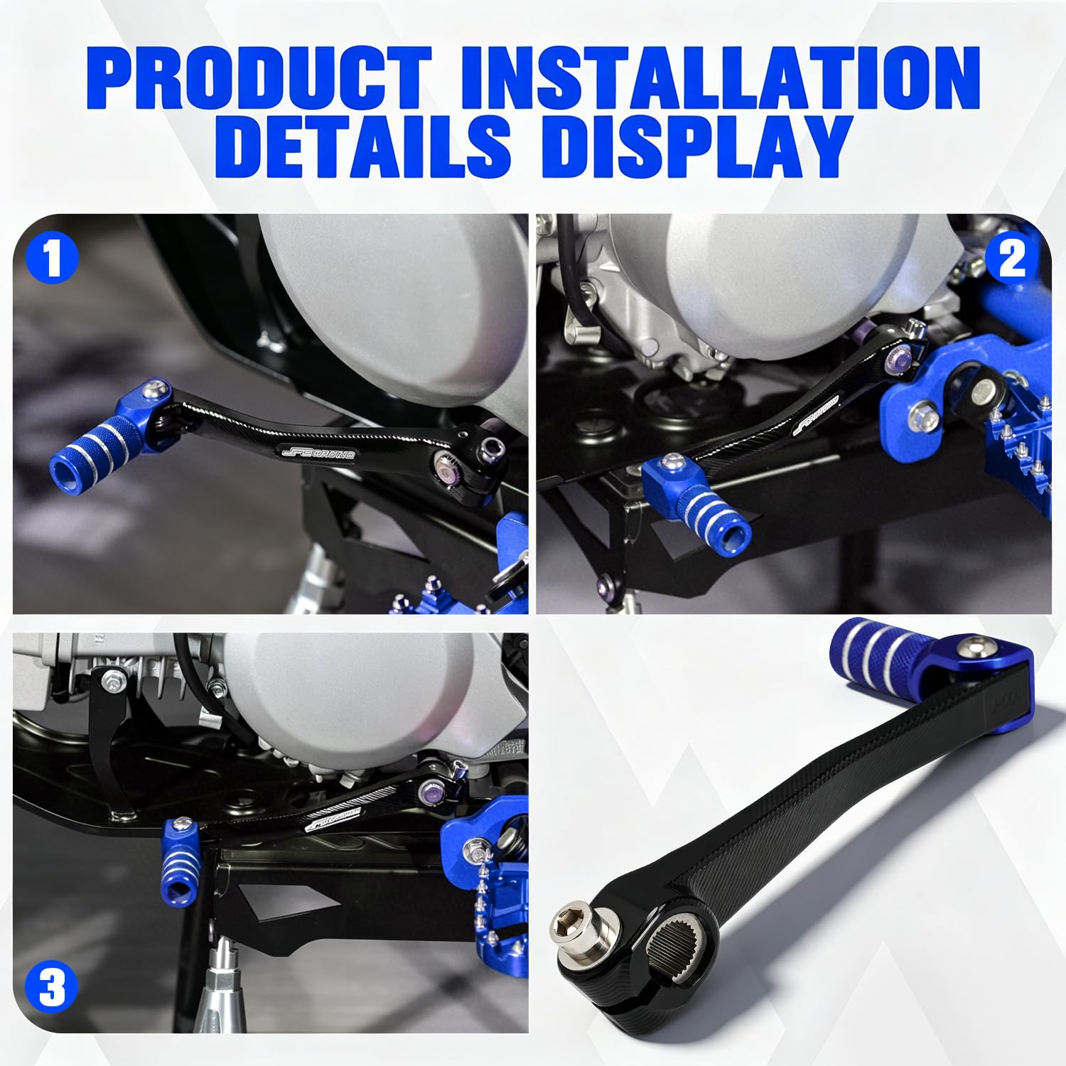 JFG RACING Leva Cambio Moto,Leva del Cambio Pieghevole in Alluminio CNC per Dirt Pit Bike 50cc-125cc XR50 CRF50 XR70 CRF70 XR110 CRF110-Blu