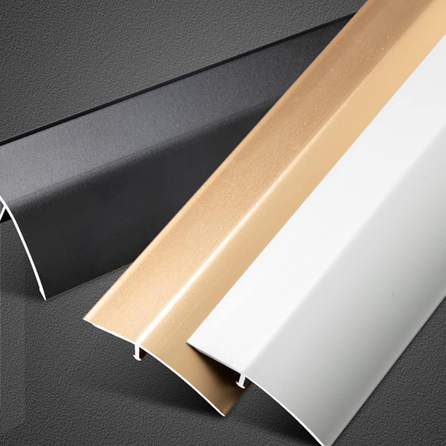 Transition Strip Transition Strips for Wooden/Laminate/Tile, 2 Inch Wide Threshold Transition Strip, Doorways Edging Trim Strip, Fluted Carpet Trim Shim Door Rail (Color : Silver)