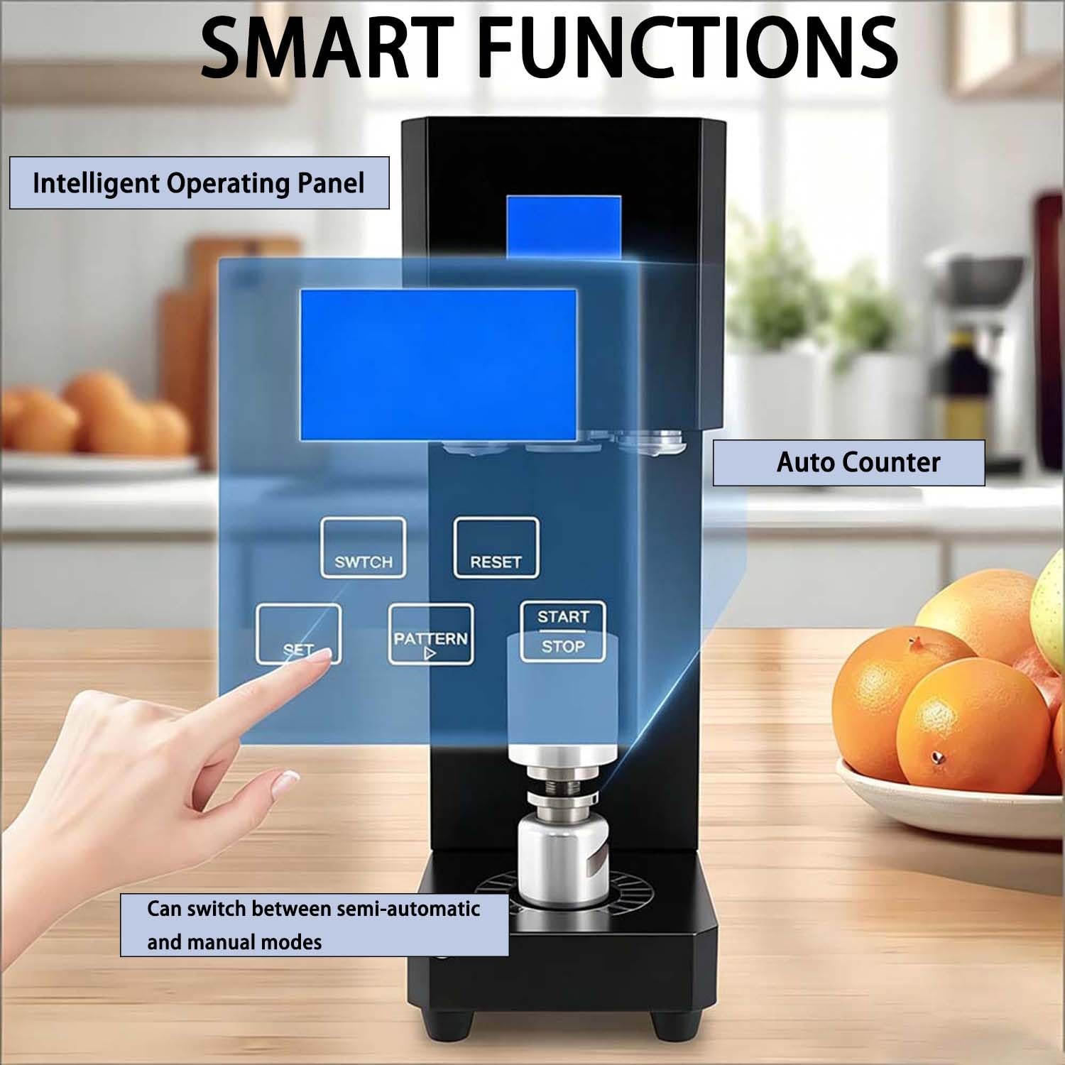 Scelleuse De Canettes De Soda Commerciale, Machine À Sceller Les Canettes Avec Compteur Intelligent Et Affichage Led, 370 W, Hauteur Réglable De 11,5 Cm À 17 Cm(700ml)