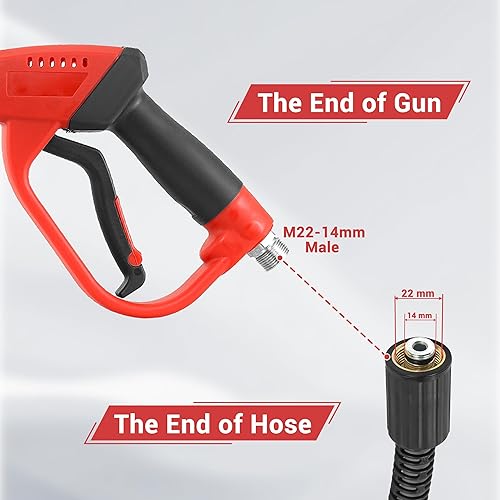 Miniatura 3 de Tool Daily Kit de pistola y manguera de lavado a presión, manguera de lavado eléctrico de 50 pies y extensión de varilla de repuesto, 5 puntas de