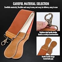 Vista 4 de Kit profesional de afeitar de hoja recta con Strop, afeitadora afilada de acero inoxidable con borde recto, maquinilla de afeitar de peluquería