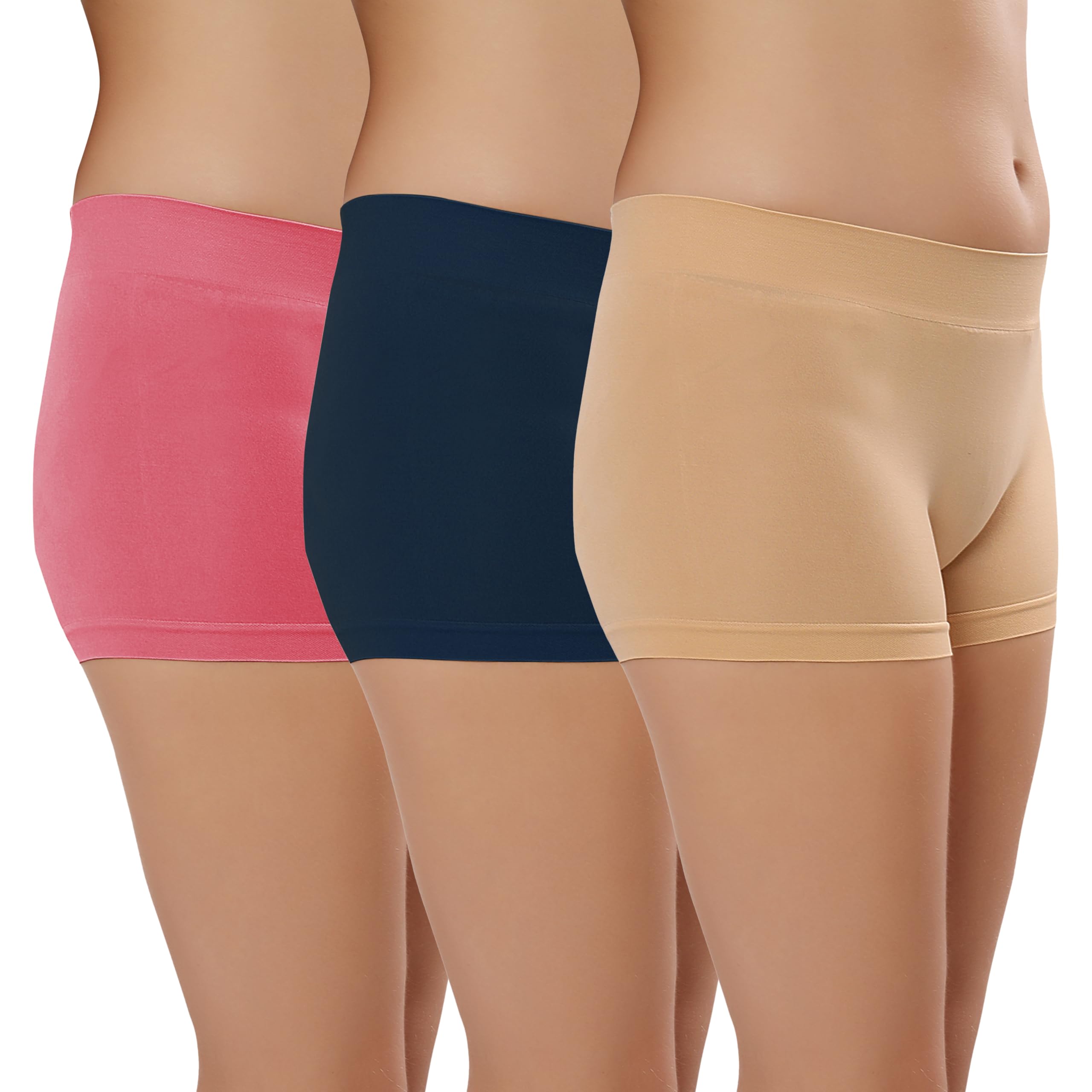 fabluk Comfortable Seamless Boyshort Panties - Soft Fabric, Stay-in-Place Design, Moisture Wicking, Full Coverage, Breathable, Free Size (Upto Waist 36'')-picture-19
