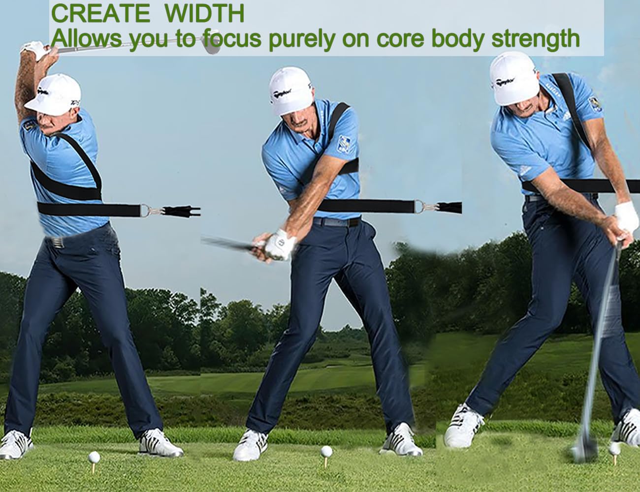 Golf Swing Trainer - Adjustable Golf Training Aid for Accuracy & Distance Control, Training Tool with Carry Case (Men/Women)