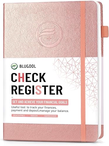 Registros de cheques para chequera personal, registro Blugool de cheques con registros de cheques y transacciones, libro de registro de contabilidad