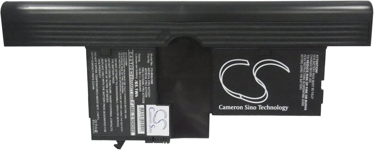 14.8V 4400mAh ASM 42T5209 40Y8318 FRU 42T5208 FRU 42T5204 FRU 42T5206 Battery Replacement is Compatible with X61 Tablet PC 67 X60 Tablet PC 6365