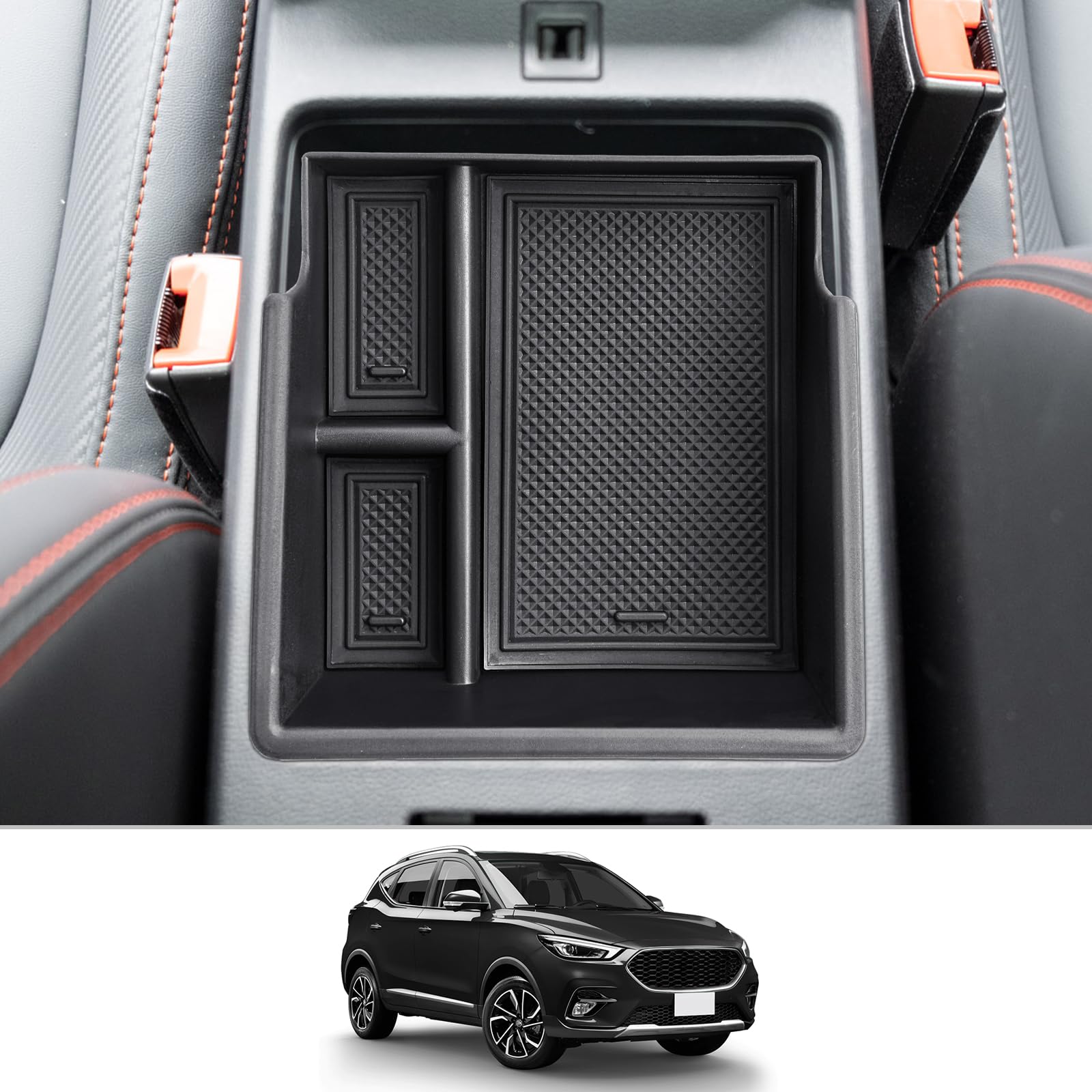 CDEFG Compatible with MG ZS Facelift 2023 2024 2022 Centre Console Armrest Storage Box Glove Box Storage Car Centre Console Organiser Tray ZS Facelift 2024 Accessories