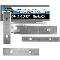Vista 1 de Asieg Tool 1.969 x 0.472 x 0.059 in, cuchillas de carburo de 2 pulgadas, raspador de pintura, 2 bordes para carpintería, surco, ranuras