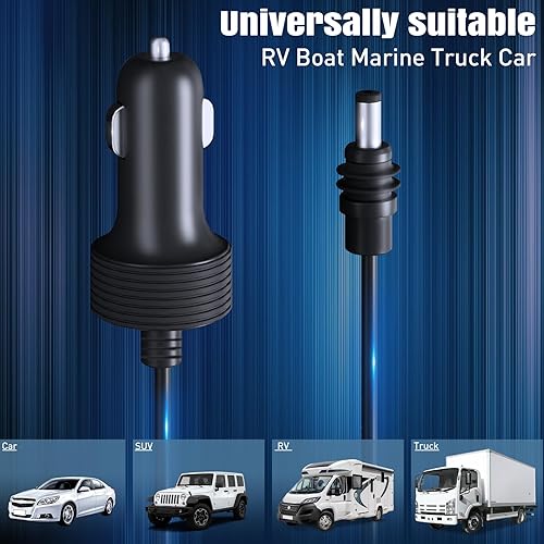 Miniatura 3 de Toma USB de 12 V con panel paquete de 2 enchufe de aluminio Ouffun de 54 W puertos triples QC30 con botón de encendido impermeable toma USB de 12 V