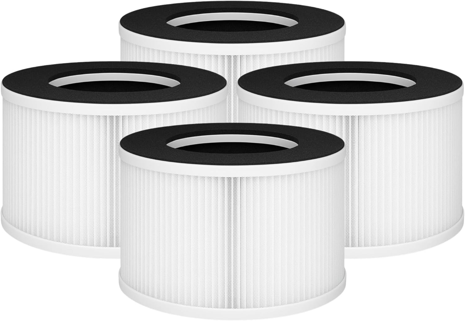 Nispira TD-1500 TD-1500BM 4-in-1 True HEPA Replacement Filters for Tredy Air Purifier TD-1500, 4 Packs