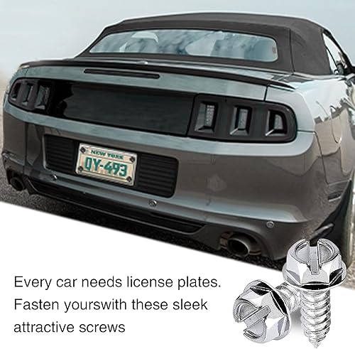 Miniatura 3 de 4 tornillos para matrícula de automóvil, tornillos de acero inoxidable, pernos de matrícula de vehículos, kit de cierre de tornillo automotriz,