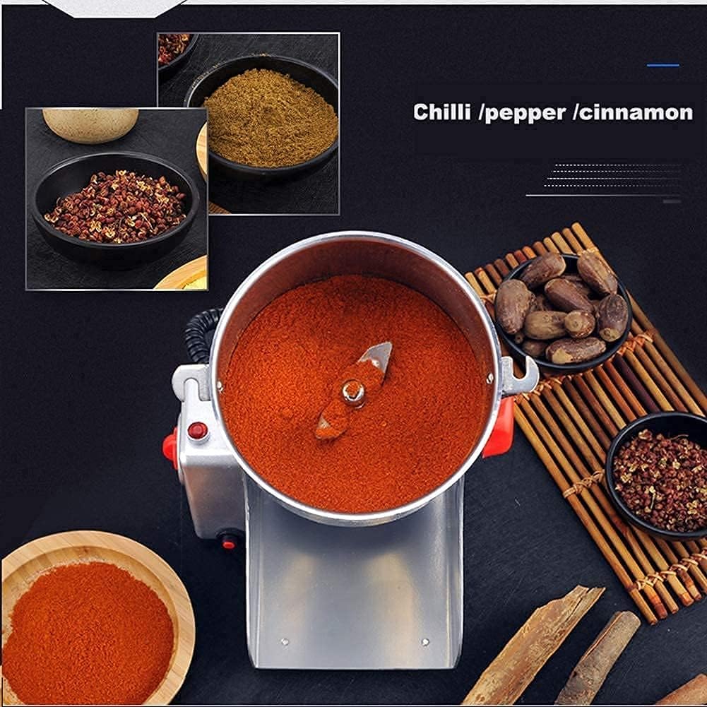 Stainless Steel Electric Spice Mill 30Sec Fast Superfine Powder Machine Dry Grain Grinder for Family & Processing & Labo