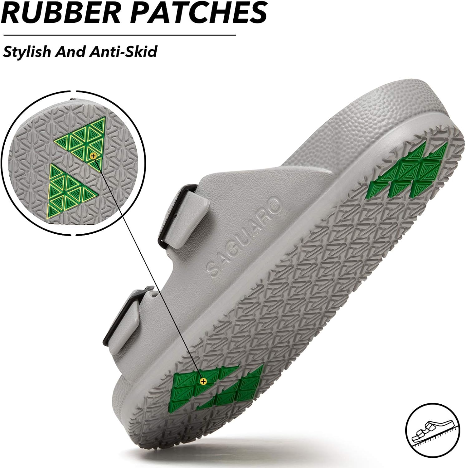 SAGUARO Men's Women's Comfort Double Buckle Sandals Lightweight Adjustable EVA Sandals with Rubble Sole - Image 6