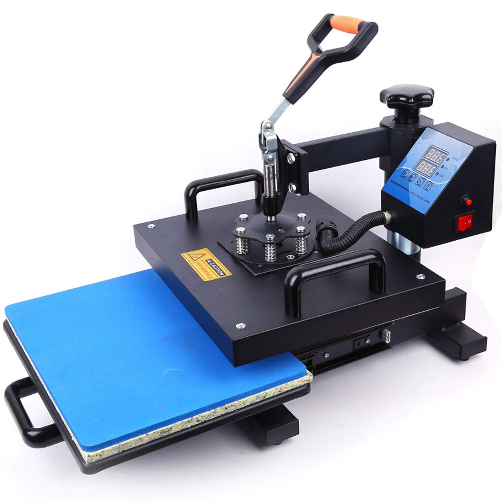 10 in 1 Pressa a Caldo Trasferimento Multifunzione, 29x38cm Pressa per Stampa Magliette, Macchina Transfer Digitale per Pressa a Caldo con Design Ruotabile a 360° e Riscaldamento a Doppio Tubo