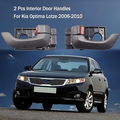 Miniatura 2 de 2 manijas interiores para puertas delanteras y traseras, manijas interiores para puerta interior izquierda del lado del pasajero, para Kia Optima