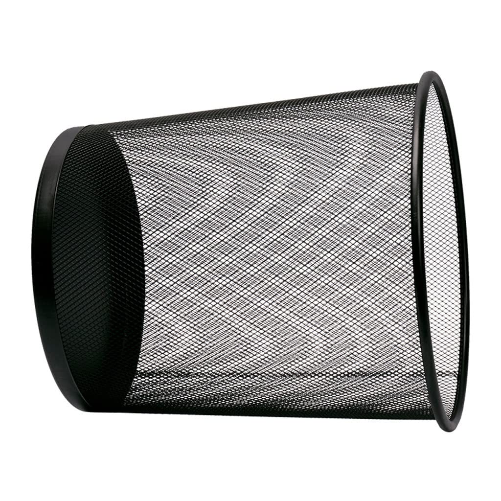 KYUSAR Mülleimer Abfalleimer Papierkorb Circular Mesh Walkbasket Mülleimer, Abfallkorb Mülleimer Behälter for Badezimmer, Küche, leichte robuste Metallbehälter