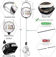 Vista 17 de Giancomics Black ID Badge Holder with Lanyard, Lanyards for ID Badges with Badge Reel Retractable Heavy Duty, Lanyard with ID Holder Keychain Clip