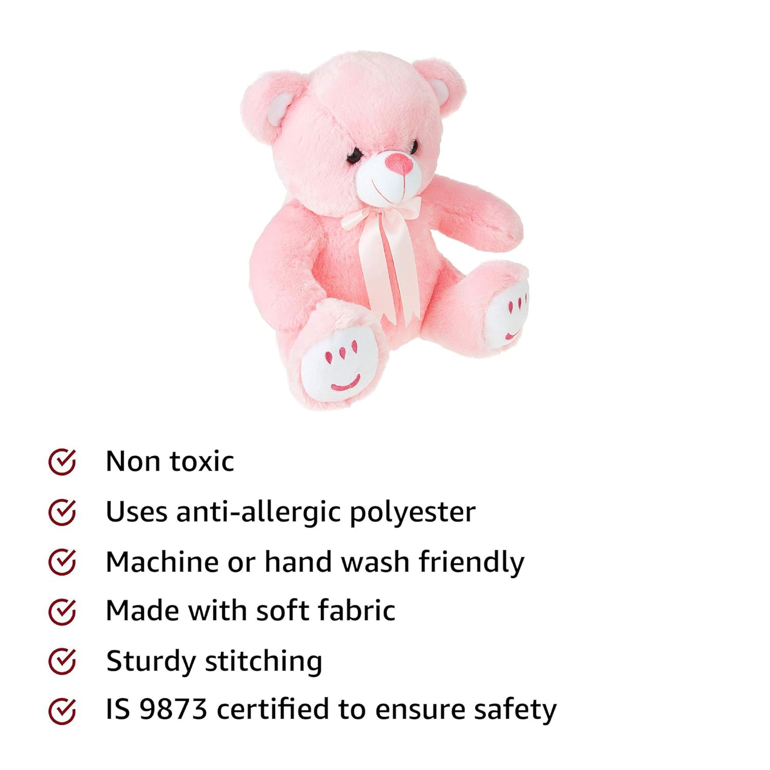 Diwali Sale Amazon Brand - Jam &Amp; Honey Teddy Bear, Cute, Soft Toy (33 Cm, Pink), Great Birthday Gift 2 Diwali Sale Amazon Brand - Jam &Amp; Honey Teddy Bear, Cute, Soft Toy (33 Cm, Pink), Great Birthday Gift