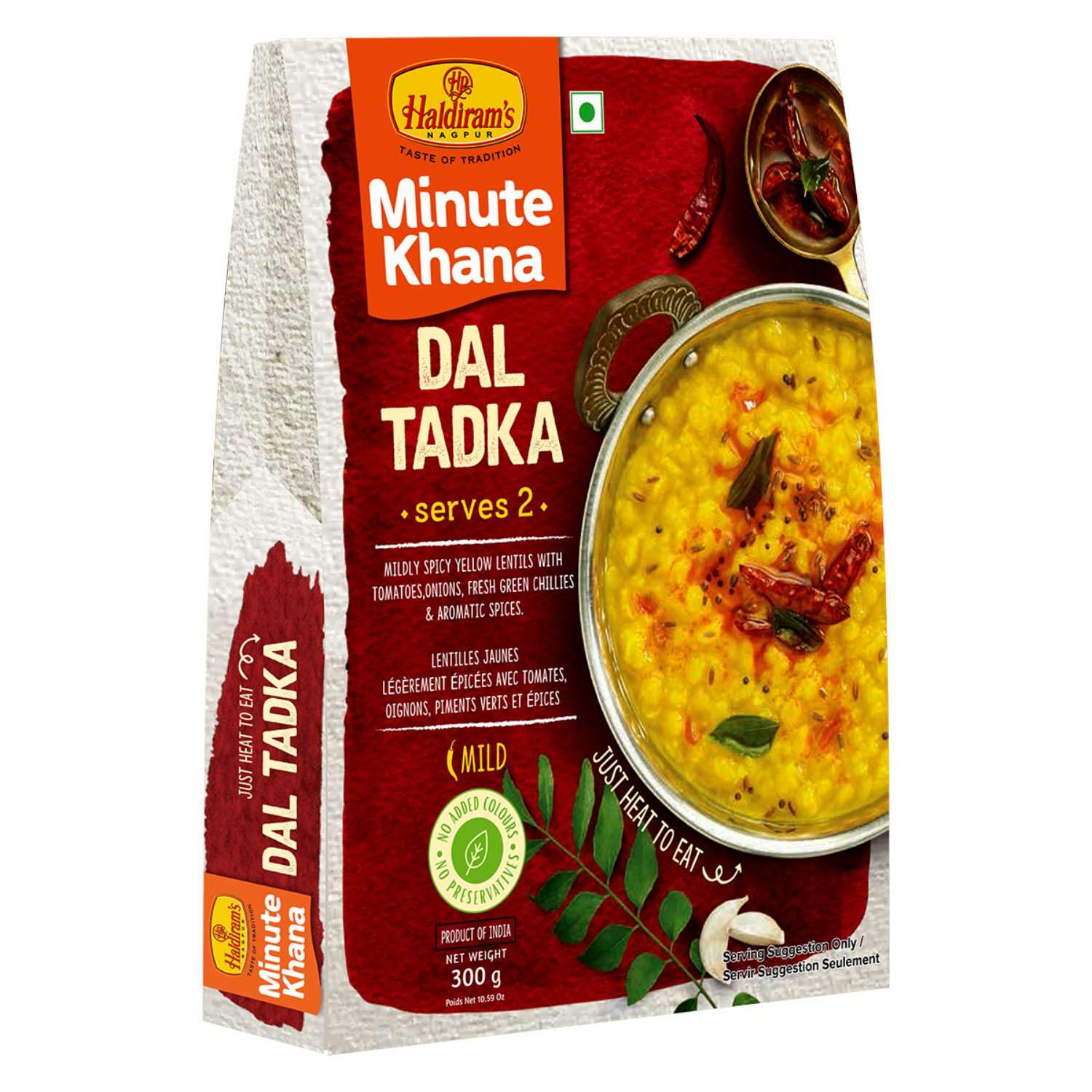 Haldiram's Ready to Eat Product | Convenient & Tasty Indian Snacks | Instant Meals & Delights | Perfect for Busy Lifestyles, Travel & Gifting (Dal Tadka 300 Gm Pack Of 2)