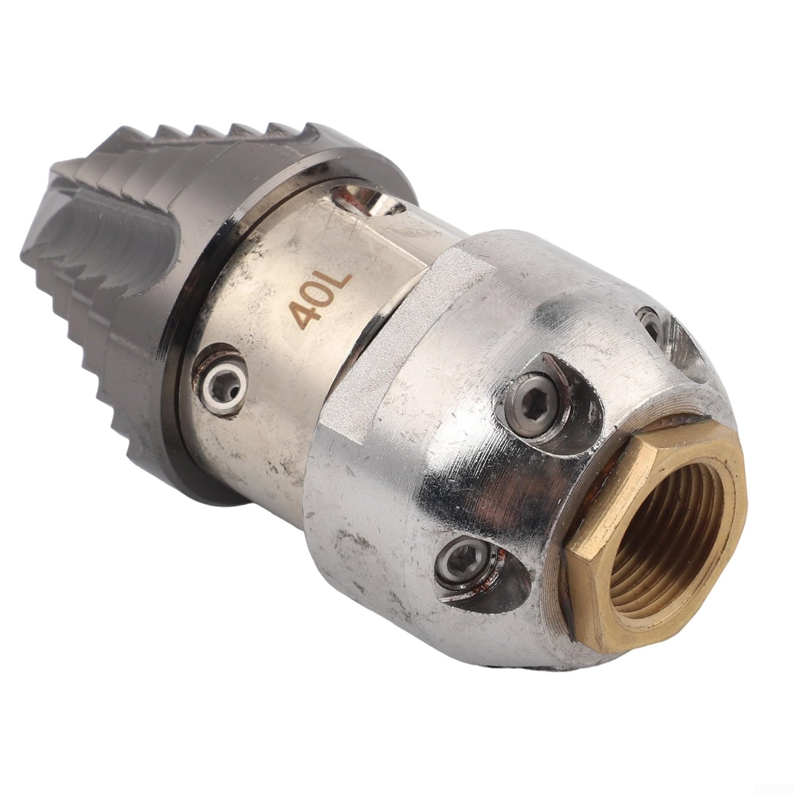 Puntas para hidrolimpiadoras, Boquilla Giratoria De 360 ​​Grados, Acero Inoxidable, Lavadora Alta Presión, Limpieza Alcantarillados, G1/2(B)