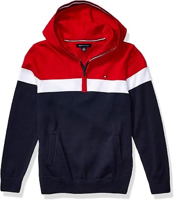 Amazon.com: Tommy Hilfiger - Sudadera con capucha y cierre de media  cremallera para niño, Suéter adaptable con capucha y cierre de media  cierre., XS : Ropa, Zapatos y Joyería