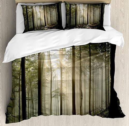 Miniatura 311 de Ambesonne Juego de funda de edredón de brújula, ilustración de mapa del mundo, marinero marítimo, equipo de vida monocromático, juego de ropa