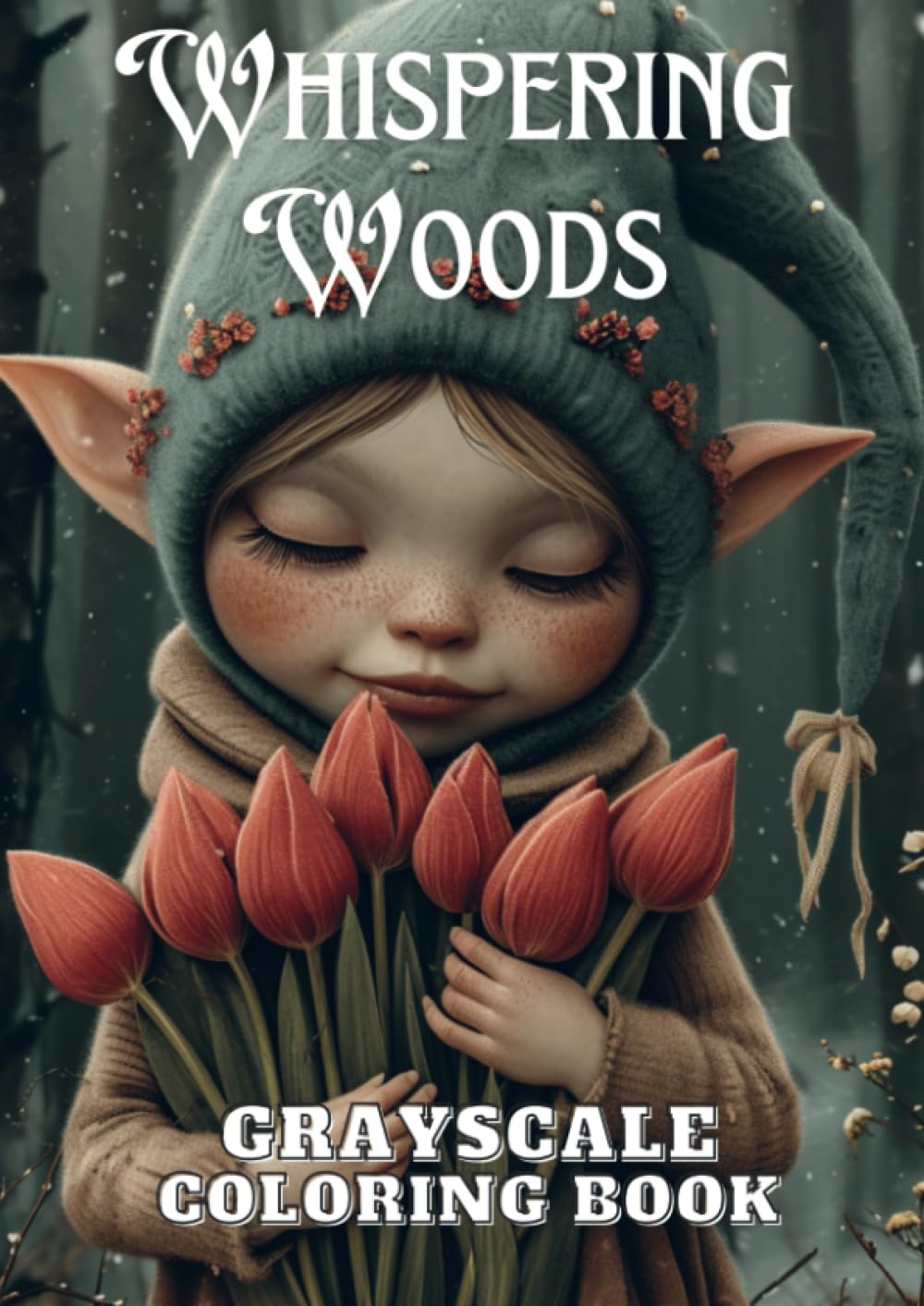 Whispering Woods: Grayscale Coloring Book