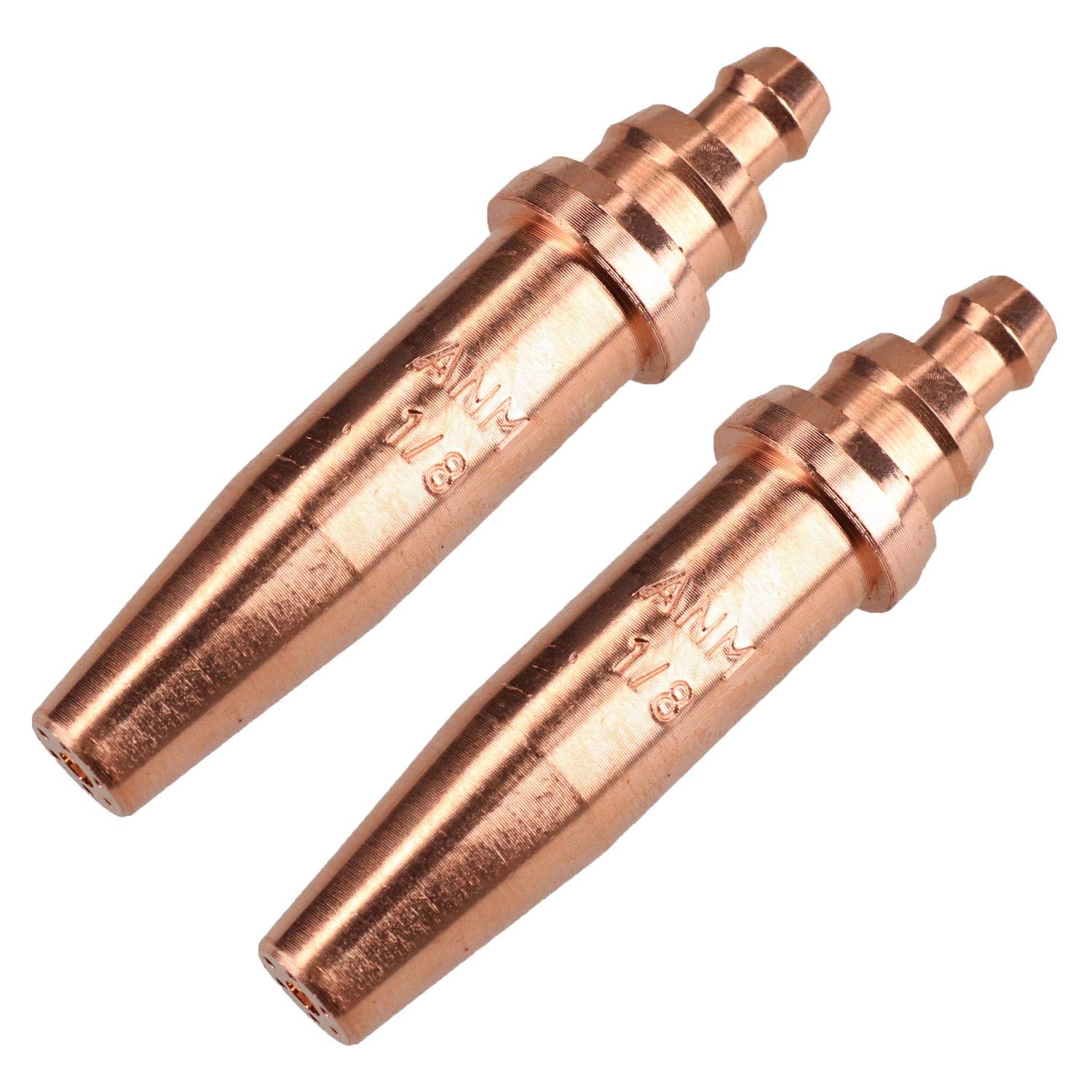 ANM Oxy Acetylene Gas Cutting Nozzle Tip Standard Length 1/8" 190-300mm 2pk