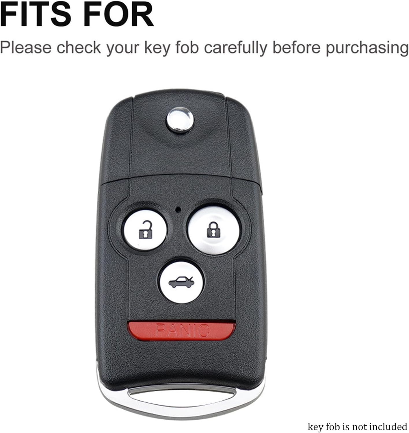 Key Fob Cover Case Shell Keychain for Honda Accord MDX RDX TL TSX ZDX Pink (for Honda A) image 2