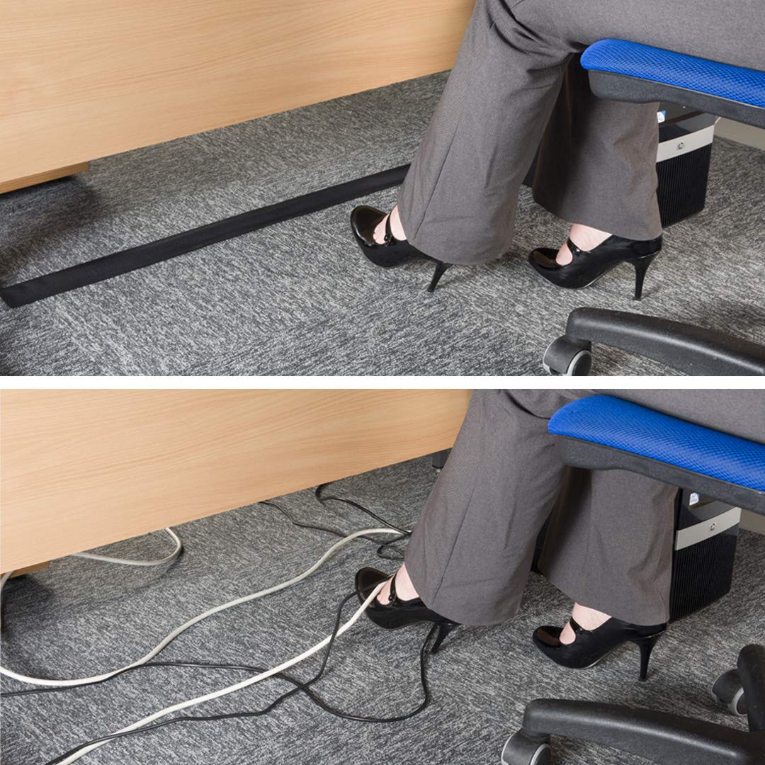 DLine CGS3B Cable Grip Strip Hold Cables in Place Under Desks