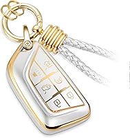 Vista 46 de Funda para Llavero de Audi con Accesorios de Llavero de Cuerda Trenzada de Metal, Estuche Suave Mejorado para Llave A3 A6-A8 E-Tron S3 RS6-7 SQ7-8