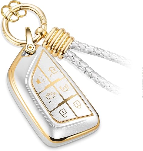 Miniatura 46 de Funda para Llavero de Audi con Accesorios de Llavero de Cuerda Trenzada de Metal, Estuche Suave Mejorado para Llave A3 A6-A8 E-Tron S3 RS6-7 SQ7-8